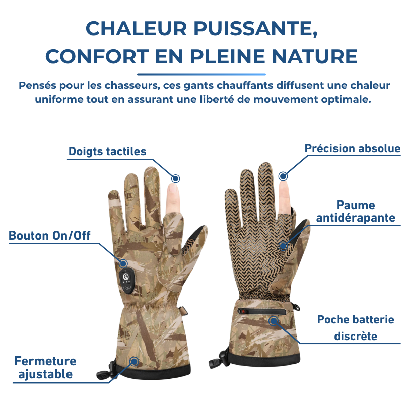 Focal|Gants Chauffants de Chasse Haute Précision