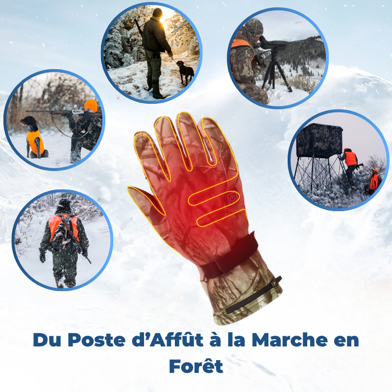 Lisière|Gants Chauffants de Chasse Étanches