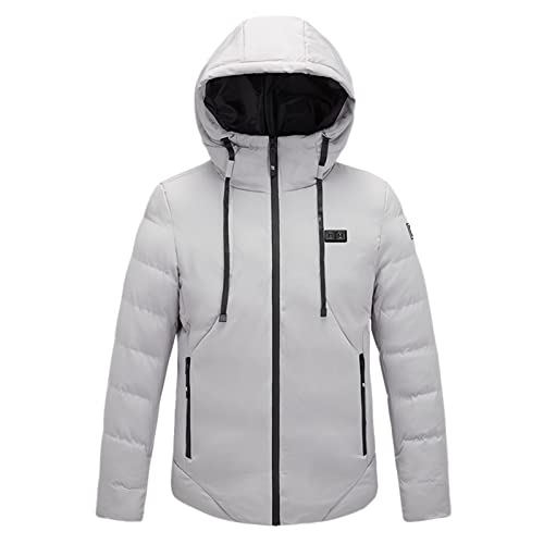 Veste Chauffante Hiver Homme Étanche à Capuche