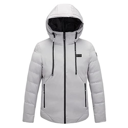 Veste Chauffante Hiver Homme Étanche à Capuche