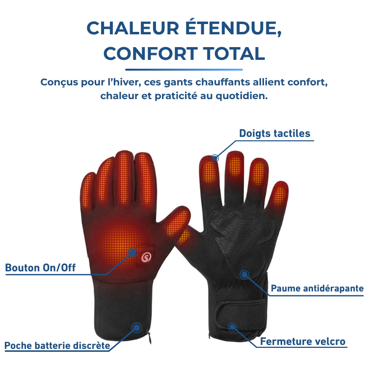Aéro｜Gants Chauffants Légers Coupe-Vent
