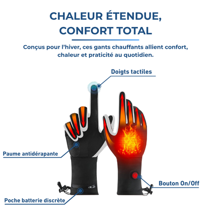 Horizon｜Gants Chauffants Fins Unisexe Étanches