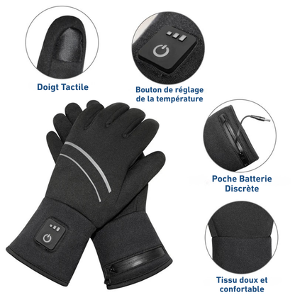 Pulse｜Gants Chauffants Fins Unisexe Étanches