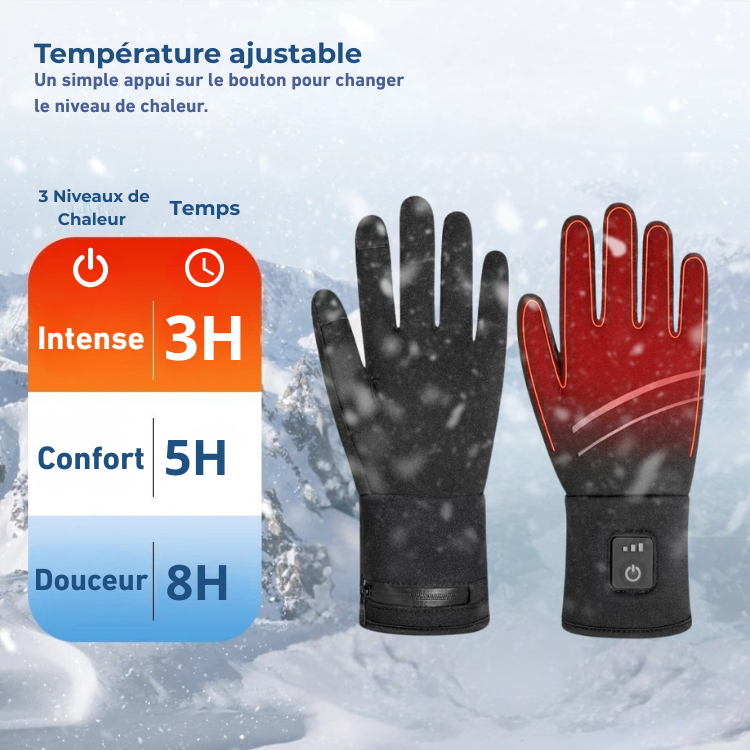 Pulse｜Gants Chauffants Fins Unisexe Étanches