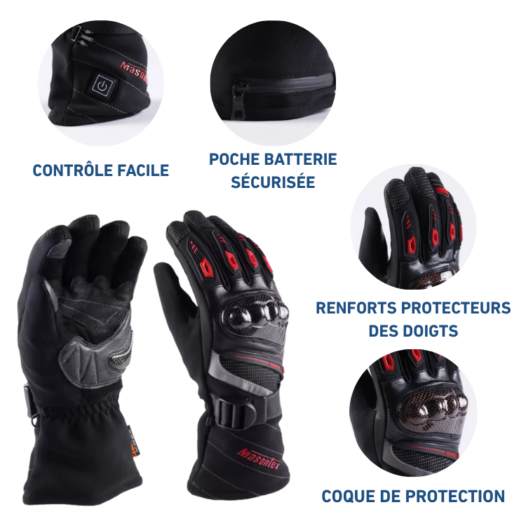 Ignis｜Gants Chauffants Moto Étanches
