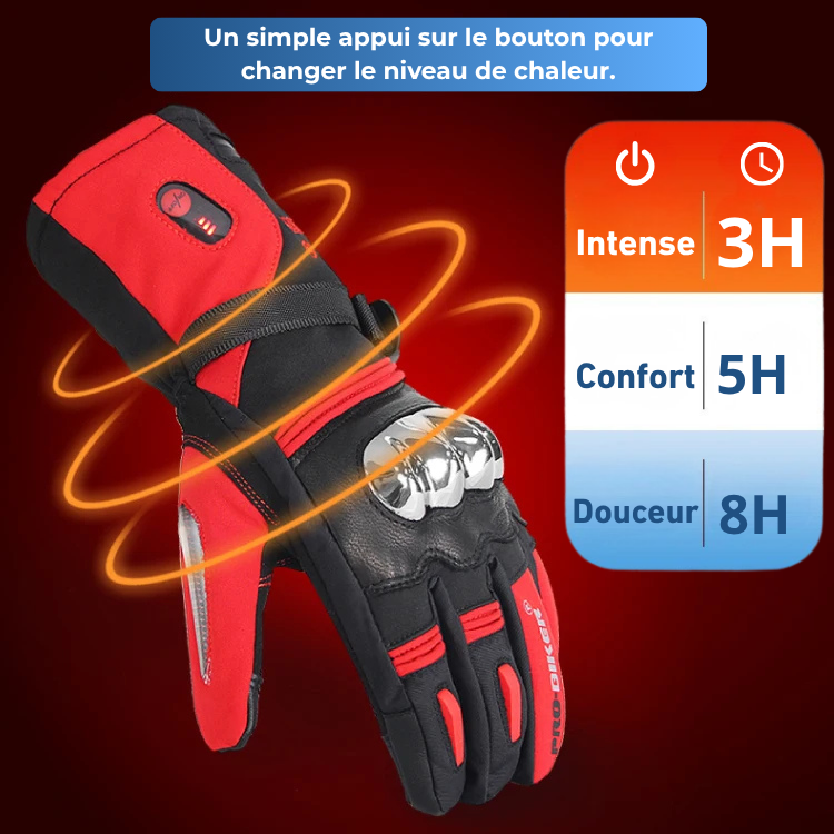 Pro Biker｜Gants Chauffants Moto Étanches Coupe-Vent