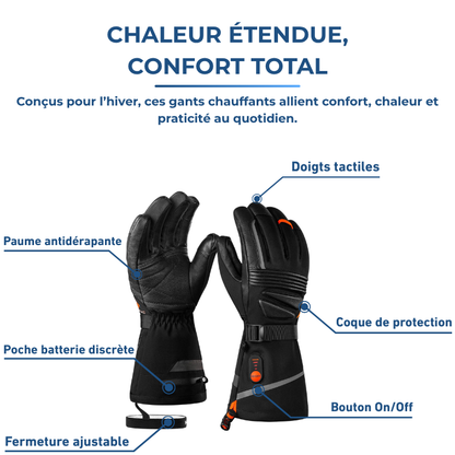 Névé｜Gants Chauffants Premium Rechargeable