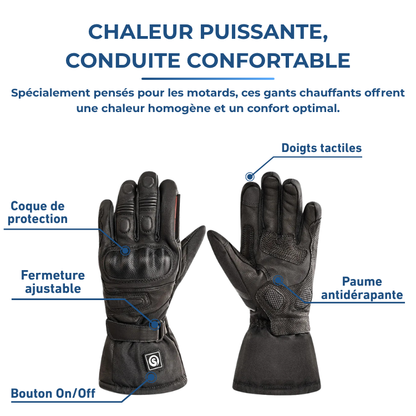 Pro Rider｜Gants Chauffants Moto Hiver Étanches