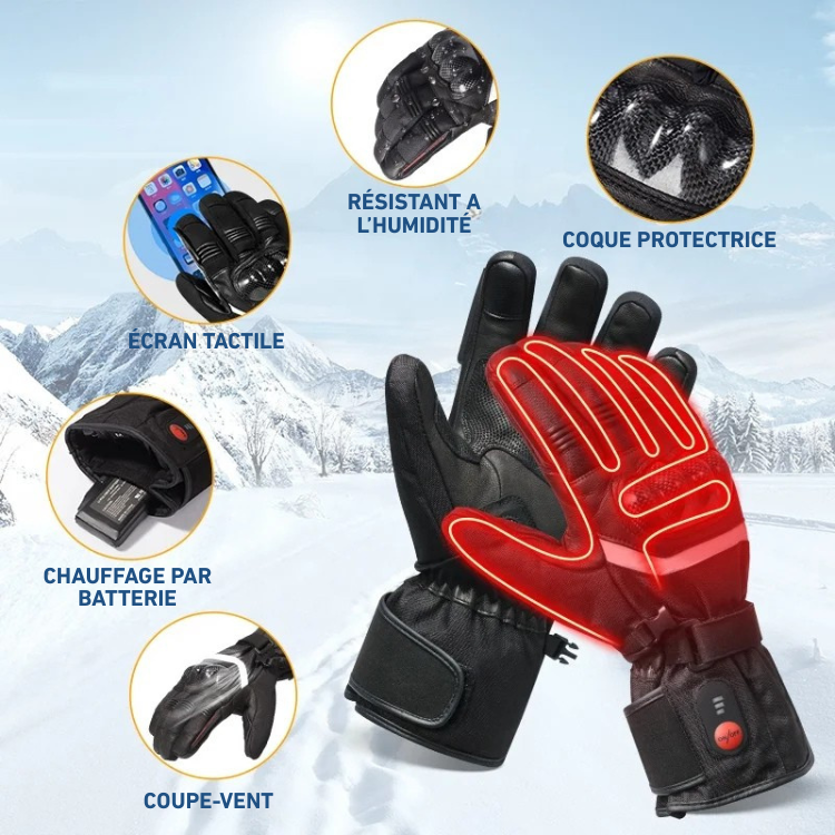 All Road｜Gants Chauffants Moto Hiver Renforcés