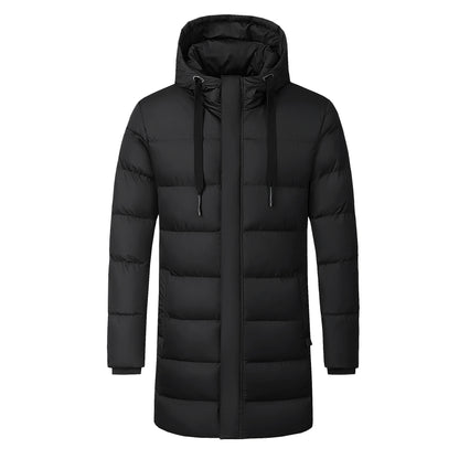 Veste chauffante USB de la meilleure qualité pour hommes, vêtements d'hiver longs avec col montant et contrôle de la température