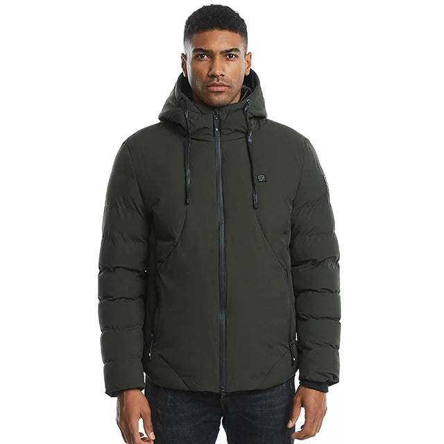 Veste d'hiver chauffante électrique, marque professionnelle de qualité en chine, coupe-vent thermique à piles