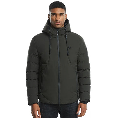 Veste d'hiver chauffante électrique, marque professionnelle de qualité en chine, coupe-vent thermique à piles