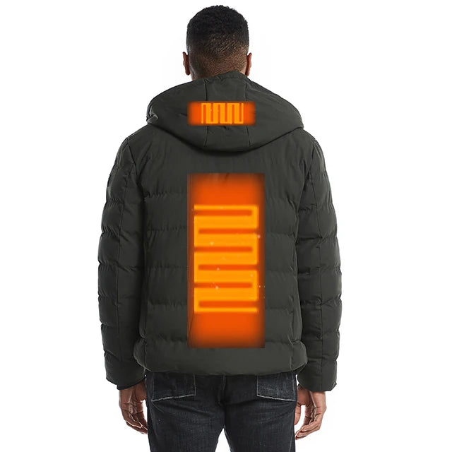 Veste d'hiver chauffante électrique, marque professionnelle de qualité en chine, coupe-vent thermique à piles