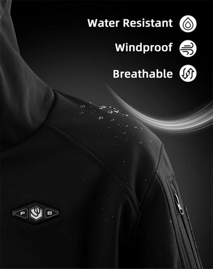 Haute qualité 16000mAh USB Rechargeable veste d'hiver chauffante hommes tissu imperméable à capuche Camouflage batterie alimentée en plein air