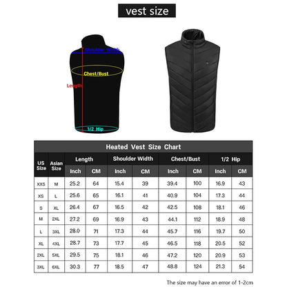 LOGO personnalisé gilet chauffant décontracté coupe-vent chaud d'hiver avec fermeture à glissière Smart USB batterie rechargeable pour hommes