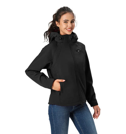 Veste chauffante XL personnalisée pour femmes pour les sports d'hiver capuche thermique douce coupe-vent ski de plein air imperméable décontracté 1 pièces
