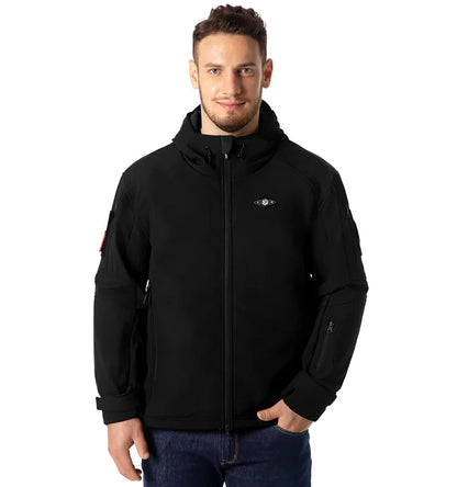 Haute qualité 16000mAh USB Rechargeable veste d'hiver chauffante hommes tissu imperméable à capuche Camouflage batterie alimentée en plein air