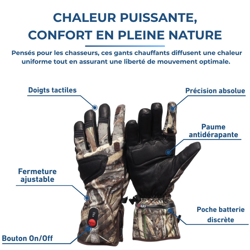 Instinct｜Gants Chauffants de Chasse Premium