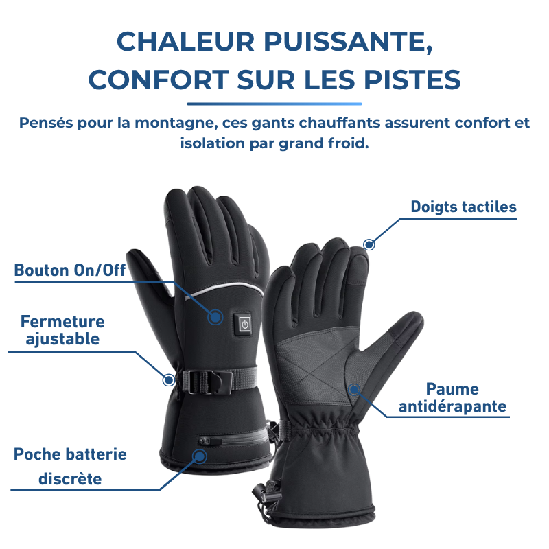 Boréal｜Gants De Ski Chauffants Étanches