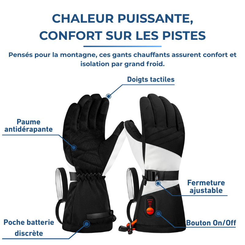 Avalanche｜Gants De Ski Chauffants Rechargeable