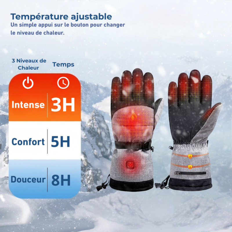 Éclipse｜Gants de Ski Chauffants Étanches