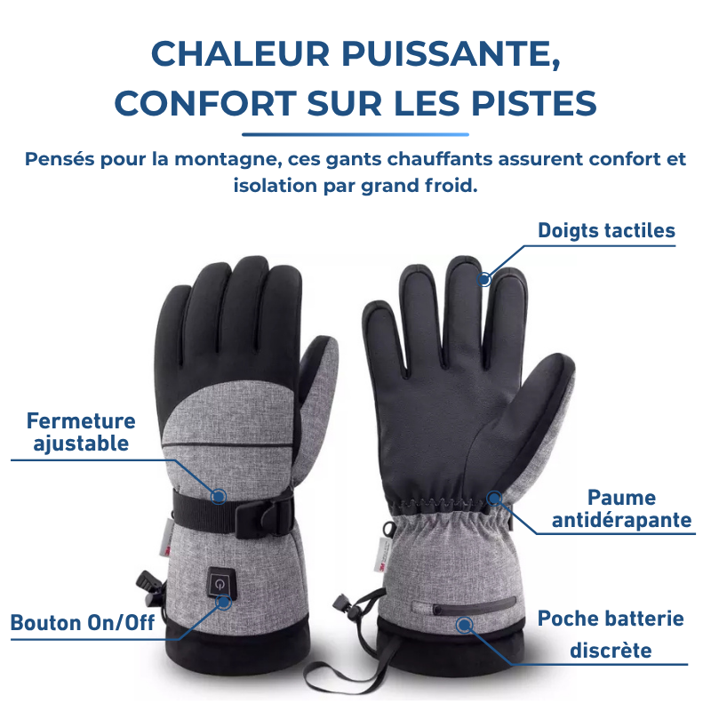 Éclipse｜Gants de Ski Chauffants Étanches