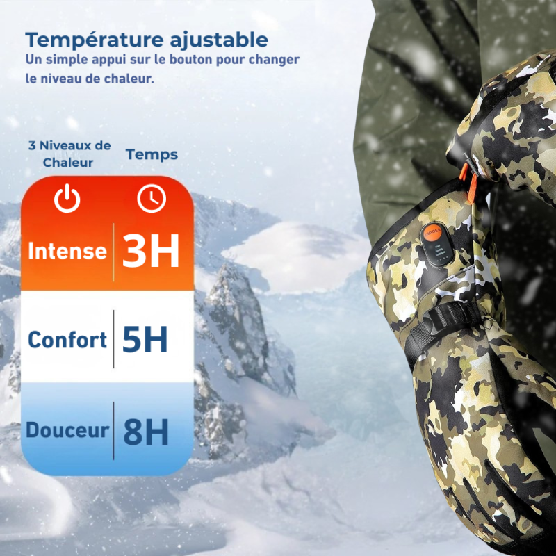 Taïga｜Gants Chauffants Camouflage Résistants