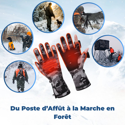 Écorce｜Gants Chauffants de Chasse Fins