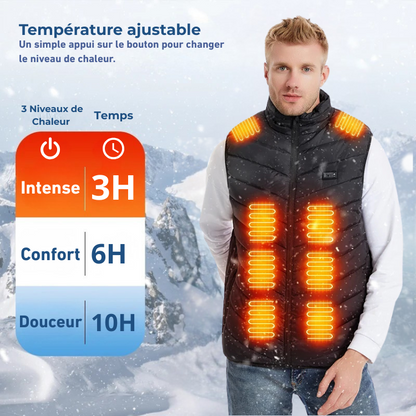 Gilet chauffant électrique USB pour hommes avec logo personnalisé Gilet chauffant d'hiver intelligent pour femmes avec contrôle de la température