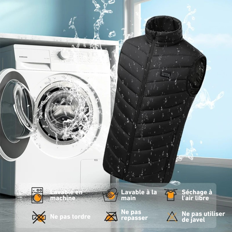 Gilet chauffant électrique USB pour hommes avec logo personnalisé Gilet chauffant d'hiver intelligent pour femmes avec contrôle de la température