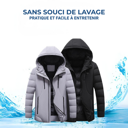 Veste chauffante de ski coupe-vent personnalisée d'hiver à batterie 5V et vêtements chauds veste chauffante de moto complète