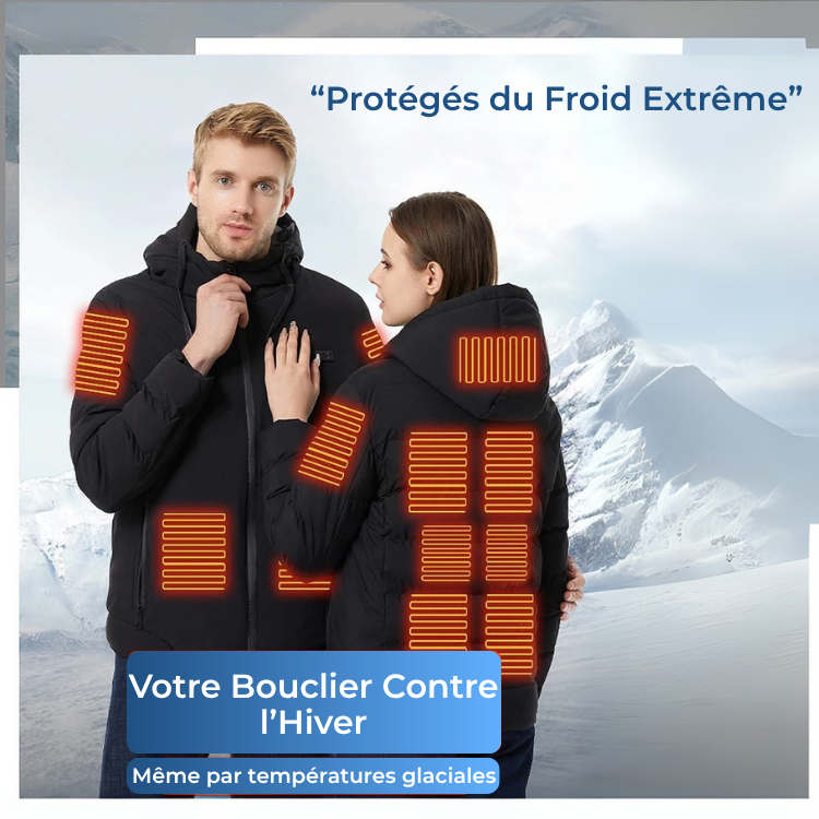 Veste chauffante de ski coupe-vent personnalisée d'hiver à batterie 5V et vêtements chauds veste chauffante de moto complète