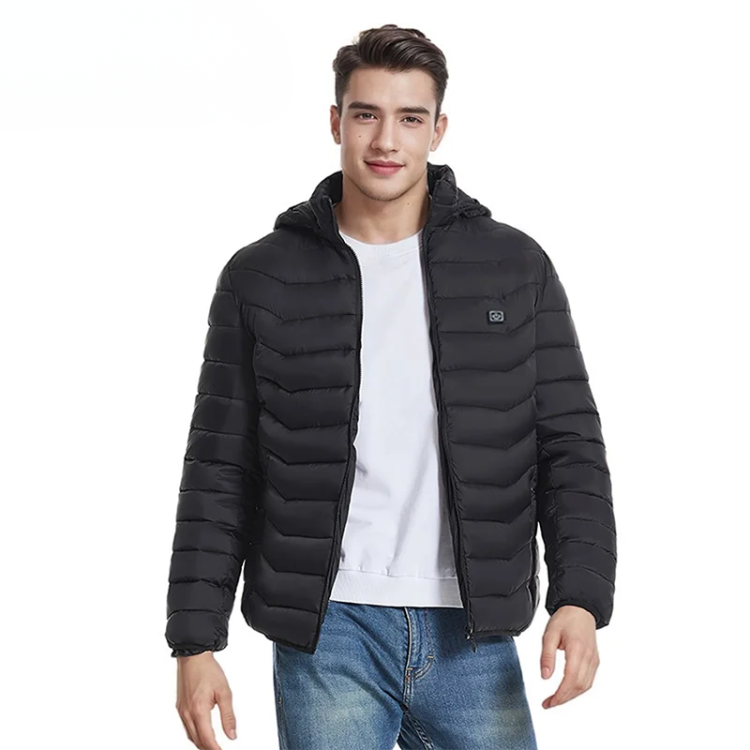 Veste chauffante d'hiver unisexe 9 Batterie non incluse Veste chauffante légère à capuche thermique
