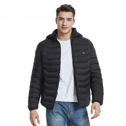 Veste chauffante d'hiver unisexe 9 Batterie non incluse Veste chauffante légère à capuche thermique