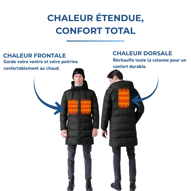 Veste Chauffante Longue Hiver Homme