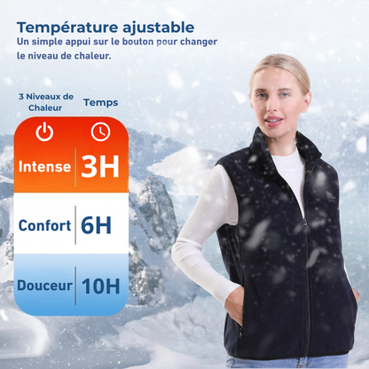 Gilet Chauffant Femme Hiver à Col Montant