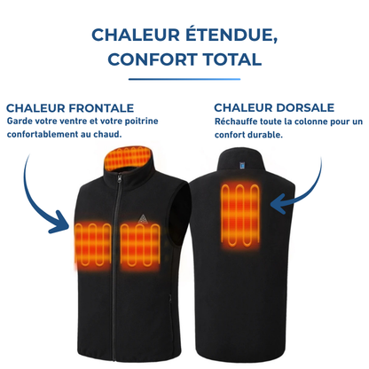 Gilet Chauffant Femme Hiver à Col Montant