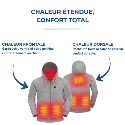 Gilet Chauffant à Capuche Homme Style Classique