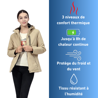 Veste Chauffante Femme de Ski Ergonomique Hiver