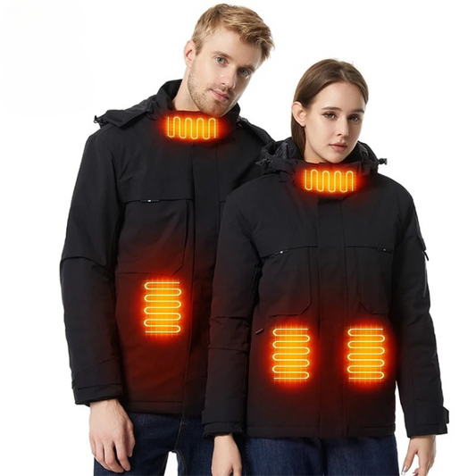 Veste chauffante USB personnalisée avec col montant Manteau d'hiver pour hommes et femmes avec chauffage par batterie Service OEM Logo personnalisé