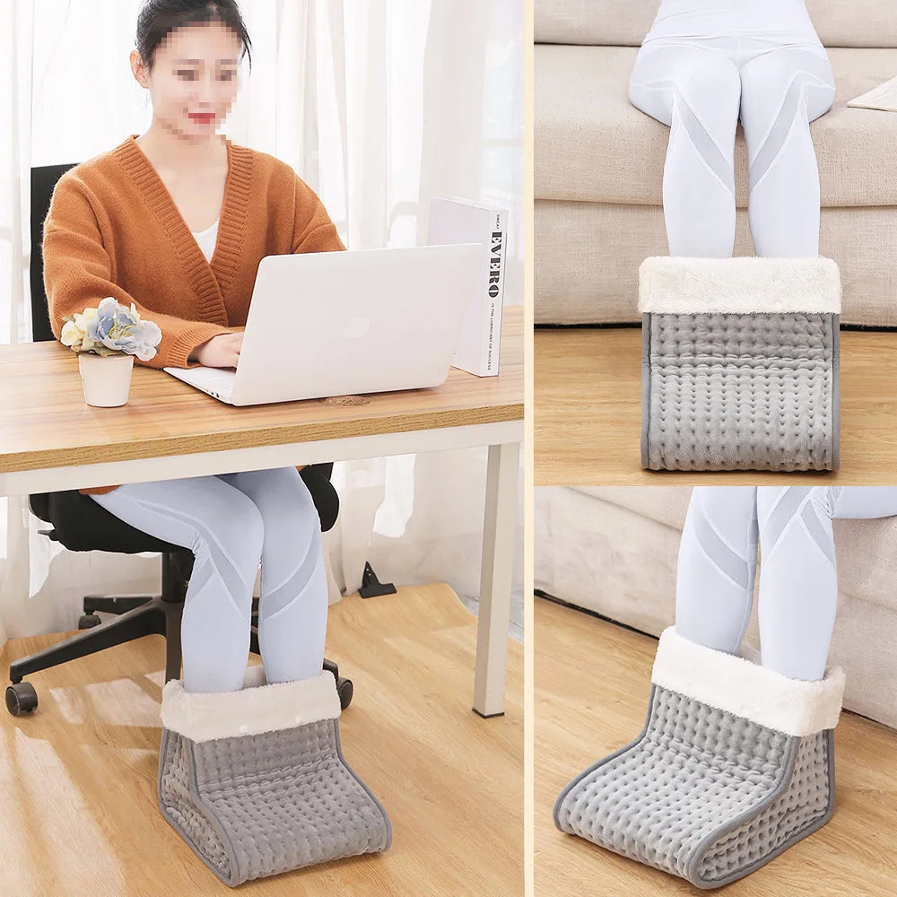 26*28*22cm Electric Heated Foot US/EU Warmers Soft Feet Heating Pad 9-gear adjustable temperature Electric shoe heating pad