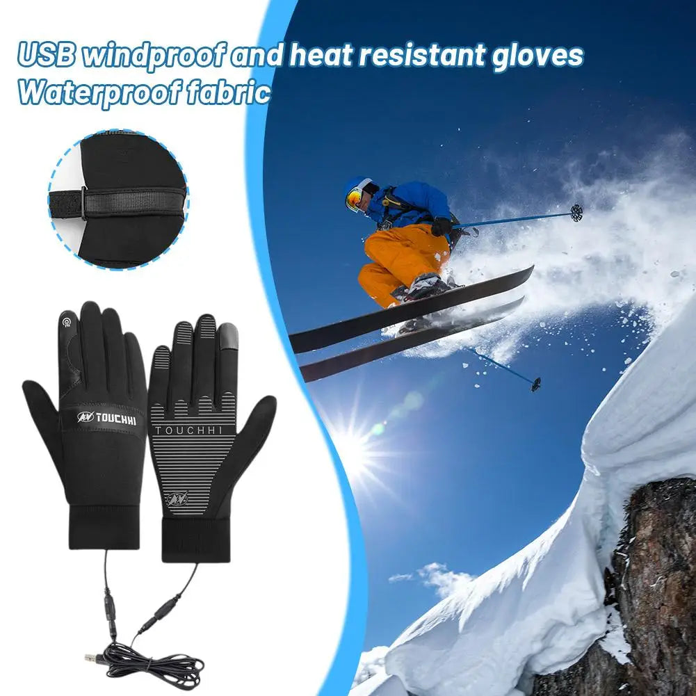 USB Heated Gloves,Riding Gloves, Ski Gloves, Heated Gloves Touchscreens Winter Accessories