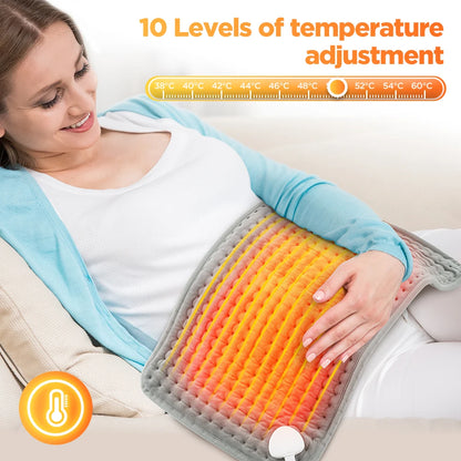 Electric Heating Pad Multifunctional Physiotherapy Heating Blanket Cushion 10 Levels Temperature Timing Body Back Warmer Winter