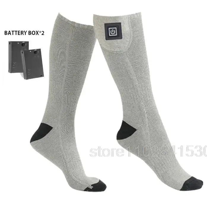 Heating Socks With Battery Box Rechargeable Anti-Cold Men Thermal Heated Foot Warmer Outdoor Camping Ski Sports Winter