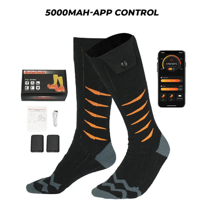 Heated Socks Remote Control Motorcycle Electric Heating Socks Rechargeable Battery Winter Thermal Thick Stockings Men Women