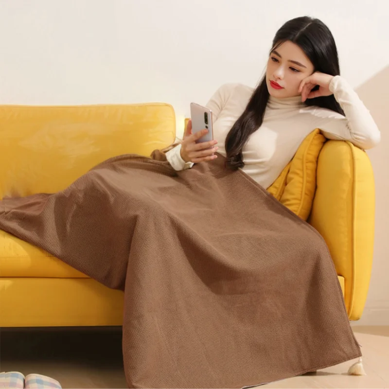 Office Wearable USB Electric Heated Blanket Washable Body Warmer Blanket Home 5v 3 Heated Level Throw Blanket 9 Heated Areas