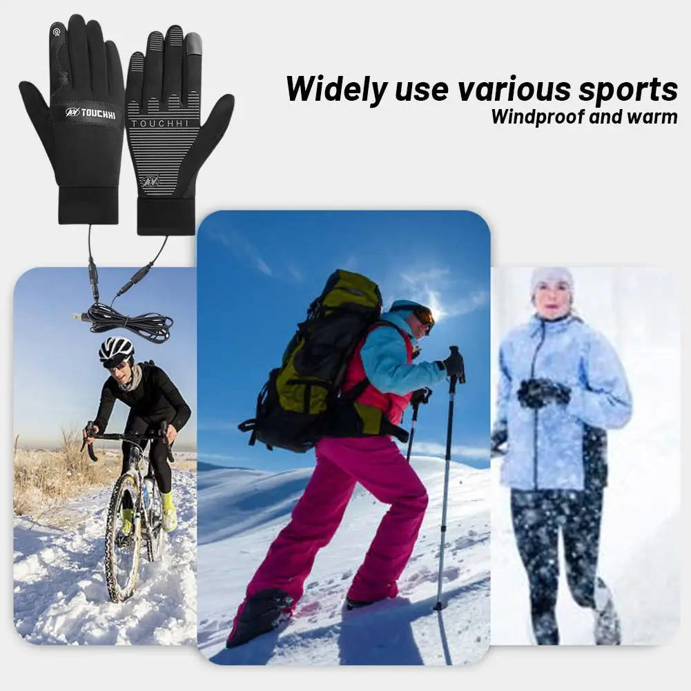 USB Heated Gloves,Riding Gloves, Ski Gloves, Heated Gloves Touchscreens Winter Accessories