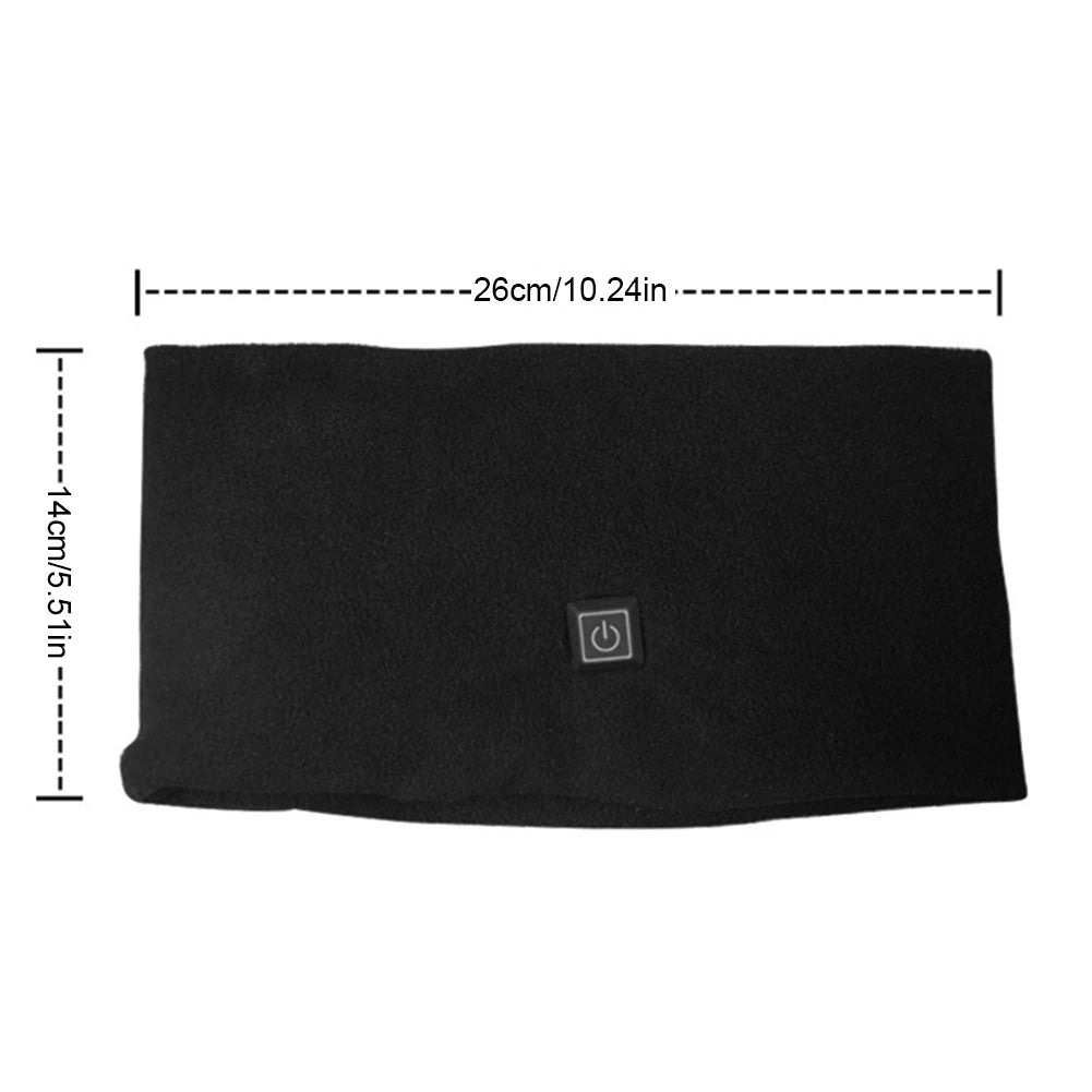 USB Electric Heated Scarf Heating Fleece Scarf Neck Wrap Unisex Winter Neck Warmer 3 Speed Adjustment For Cycling Skiing Camping