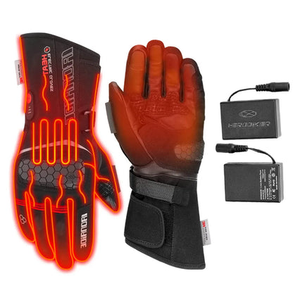 DUHAN Heated Gloves Battery Powered Winter Thermal Motorcycle Heating Gloves Riding Waterproof Guantes Para Moto Touch Screen