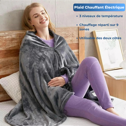Cape-Plaid Chauffant Doux
